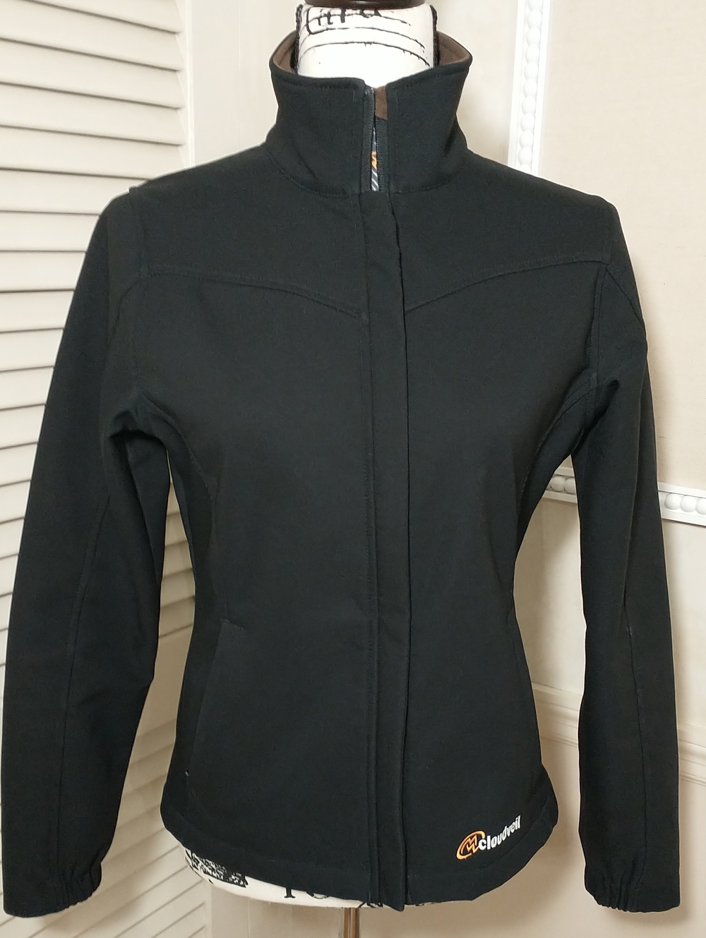 LIKE NEW Cloudveil Las Turn Soft Shell Jacket, Black, Size S,‎  Full Front Zip